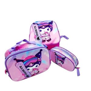 Mochila + lonchera + cartuchera para nena.